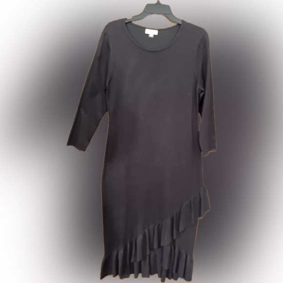 Sexy formfitting Calvin Klein black dress size large - Picture 5 of 12